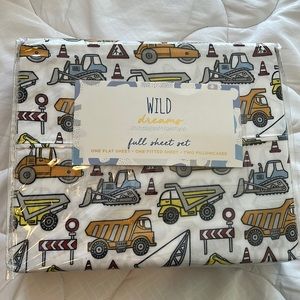 New in Package- Wild Dreams Boys Full Size Road Work Sheet Set